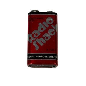 VTG Radio Shack 9 Volt Battery Red General Purpose Energy Cell 1970s 80s Display
